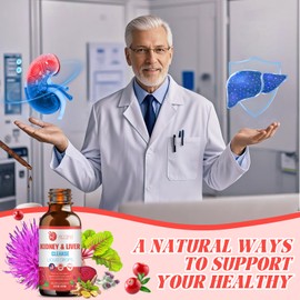 Kidney and Liver Cleanse Detox & Repair Drops - 2 Pack (60ml Each), Cranberry & Milk Thistle Supplement with Artichoke, Astragalus - Natural Herbal Support for Liver, Kidney & Urinary Tract Health