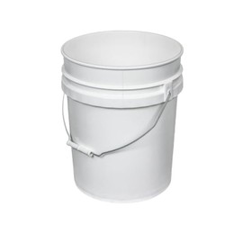 ATERET 5 Gallon Buckets Only - Durable 90 Mil All Purpose Pail - White Bucket - Food Grade - BPA Free Plastic (3 Pack)