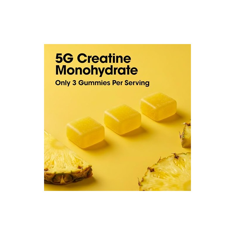 Optimum Nutrition Creatine Monohydrate Gummies, Pineapple Flavor, 105 Count, 35