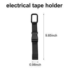 2 Pcs Electrical Tape Holder for Tool Belts,Tape Roll Holder with Carabiner Clip,Tool Bag Accessories for Tools Strips for Cables,Ropes and Wires,Multi-Functional Belt Loop,(Without Electrical Tape)