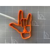 Hook Em Horns Cookie Cutter - I Love You Shield