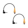 PNGKNYOCN 1/8 inch TS to RCA Short Cable ，2 Pack