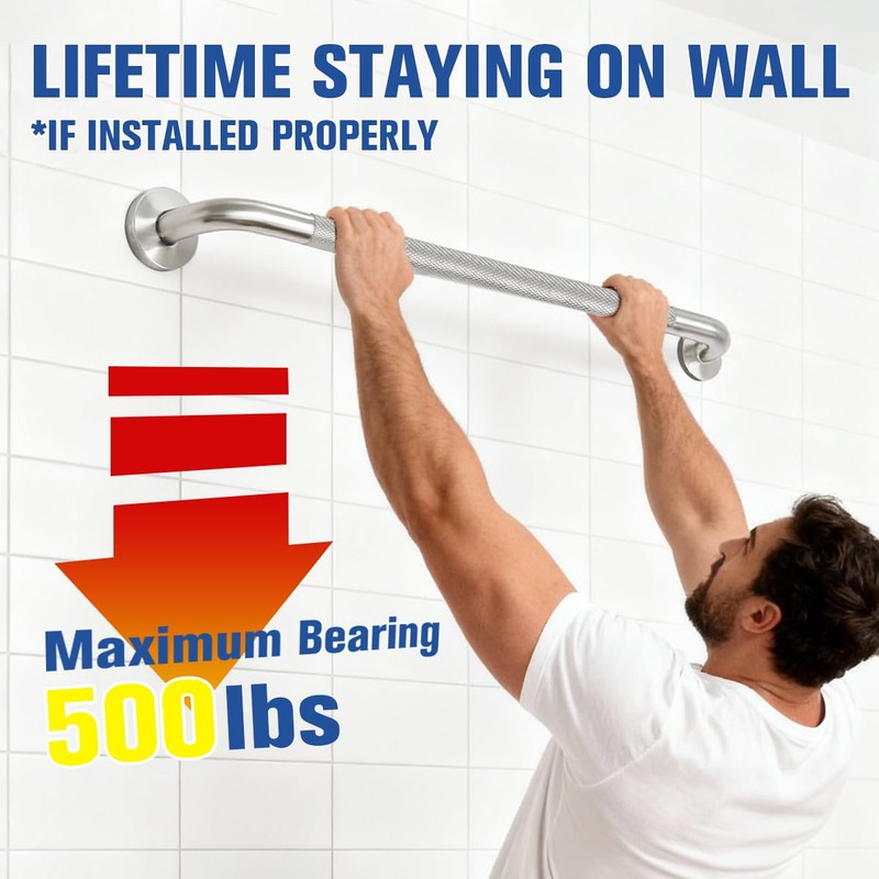 IJDD 16 Inch Shower Grab Bars for Seniors 2 Pack