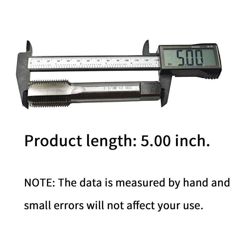 Lzcdelyxiao 1-1/16"-12 Tap UN Right Hand Straight Flute Machine Tap