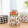 Storage Basket, 4-Piece Set, Foldable Linen Storage Box for Office,