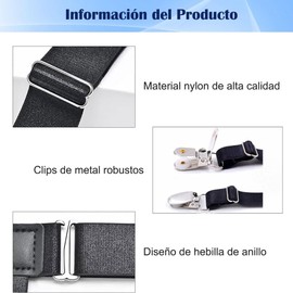 Tirantes para Camisa Hombre, Sujetador de Camisas para Hombre y Mujer, Sujetadores Elásticos Camisa, Pinzas para Camisas para Boda, Banquete y Oficina