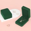 KUKUVR 2 Pieces Classic Velvet Necklace Pendant Box for Jewelry