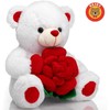 Teddy Bear Stuffed Animals Plush Bear Holding Rose Soft Plush