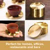 Heavy Brass Coasters for Drinks (6-Pack) - Solid Bronze Gold