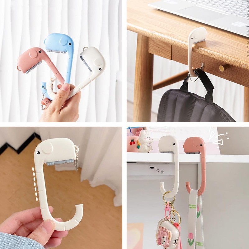 Getrays 3 Pcs Elephant Bag Hanger, Cute Purse Hook for