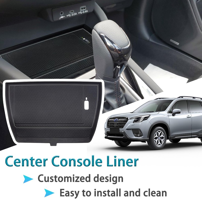 CIMOF Center Console Liner for Subaru Forester Accessories 2025, Cup