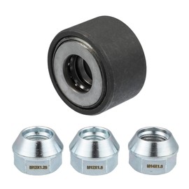 Motoforti Universal Wheel Stud Installer Tool, Tire Stud Tool, M12x1.25 M12x1.5 M14x1.5, Iron, with 3/4" Hex Wheel Lug Nuts, Silver Tone, 1 Set