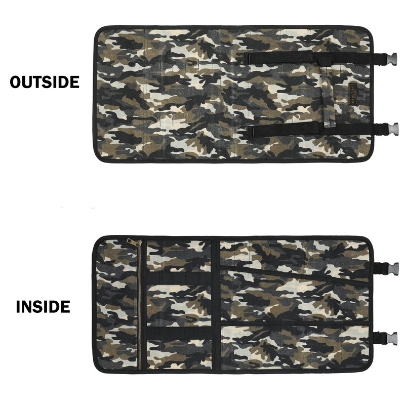 Tool Roll Bag Organizer, Heavy Duty 16OZ Waxed Canvas Roll