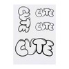 4 x 'Cute' Temporary Tattoos - Water Resistant, Skin-Safe, Non-Toxic