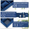 Henoyso 2 Pieces Blue Velvet Watch Tray Jewelry Organizer 12