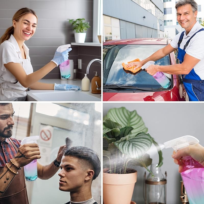 Hethyo Spray Bottles Plastic Spray Bottle for Hair Mist/Stream Heavy