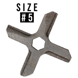 Meat Grinder Blade - Size #5 - Universal Stainless Steel Blades for Electric Grinders - Replacement Parts Accessories for Grinders