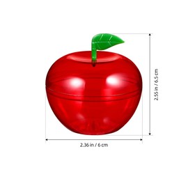 Cabilock 12 PCS Plastic Apple Containers for Teachers Appreciation Gifts, Candy Apple Boxes Jar Containers for School Classroom Graduation Wedding Christmas Party Decoration Supplies