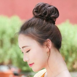 Domestic ponytail self-wig, double-cropped wig, bun hair (WFL39N9), middle gray WFL39N9 / 국산 똥머리 셀프 가발 복실복실 곱창가발 올림머리 (WFL39N9) 미들그레이WFL39N9