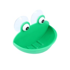 Soap Dish Holder with Suction Cups, Cute Fish Tank Accessories Frog Terrarium Decor for Tree Frog Toad Tadpole,Frogs Shaped Soap Case