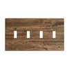 Rustic Farmhouse Quad Light Switch Cover Plate 4 Gang Toggle