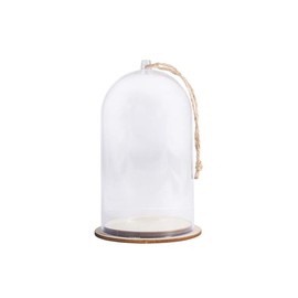 13cm Tall Plastic Bell Jar Cloche with Jute Cord for Crafts