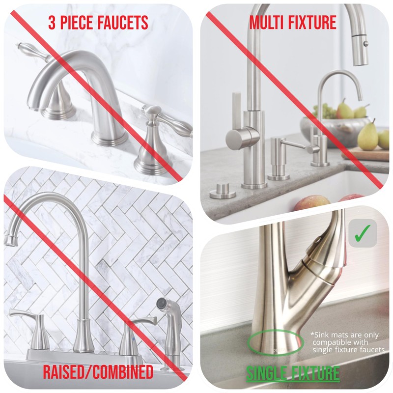 The Original Ternal Sinkmat Drip Catcher & Splash Guard, Faucet