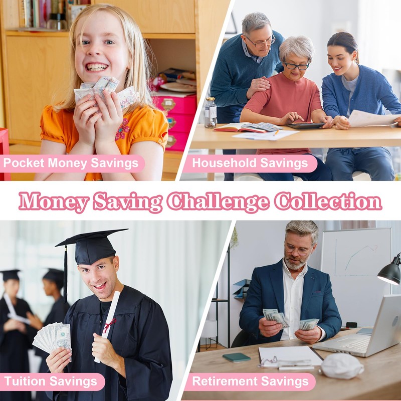 100 Envelope Saving Challenge, Budget Planner A5 Ring Binder with