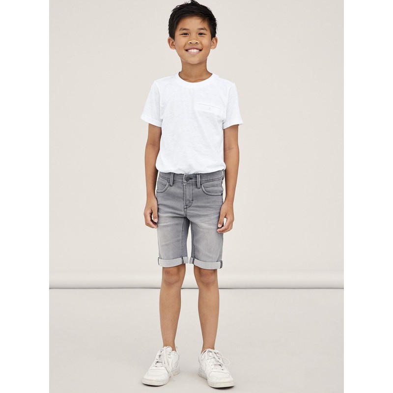 Name It Boys' Denim Shorts, Medium Grey Denim