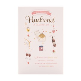 UK Greetings Valentine's Day Card For Husband - Sweet Symbols Design