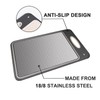 2 in 1 Stainless Steel Chopping Board & Plastic Cutting