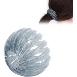 Pinzas para el Cabello con Forma de Nido de Pájaro, Pinzas para el Cabello para Mujeres Y Niñas, Elegante Y Expandible, Soporte para de Caballo, Accesorios para el Cabello,(Ceniza de gelatina)