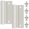 MorningRo 2 Sets White Screen Door Hinges Leaf Lower Aluminum