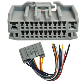 Car Stereo Radio Reverse Wiring Harness Connector (22-Pin), Interchange 71-6522, Compatible with Select 2007-2018 Chrysler, Dodge, Jeep & Mitsubishi Vehicles