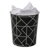 JVL Linear Black Waste Paper Bin, Set of 2