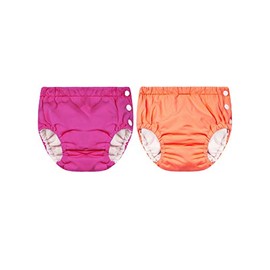 Century Star Baby Reusable Swim Diaper Pool Swimming Diapers for Toddler Boys Girls Washable Swimming Pants B Orange & Pink 3-6 Months