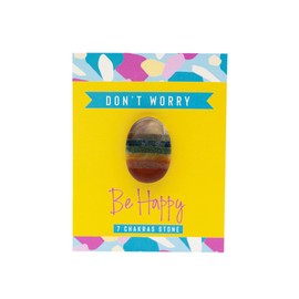 Seven Chakra Rainbow Stress Relief Worry Stone Healing Crystals Gift Birthday Anniversary Stocking Filler