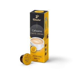 Tchibo Cafissimo Coffee Caffè Crema Mild Coffee Capsules, Pack of 10 (Coffee, Mild with Gentle Aroma), Sustainable & Fair Trade
