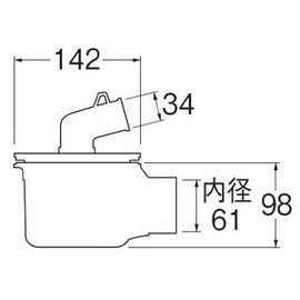 SANEI H5555-50 Washing Machine Drain Trap for Both VP and VU Pipes, Transparent
