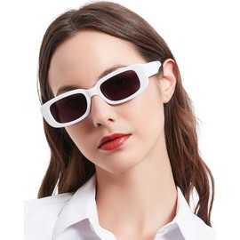 MARE AZZURO Wide Reader Sunglasses 3.50+ Women Fashion Chunky Sun Reading Glasses 1.00 1.25 1.50 1.75 2.00 2.25 2.50 2.75 3.00 3.50 4.00 (White, 350)