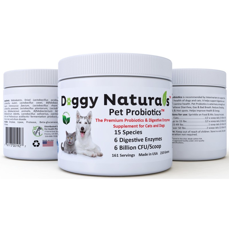 Pet Health Pharma Probiotics for Dogs & Cats with 6