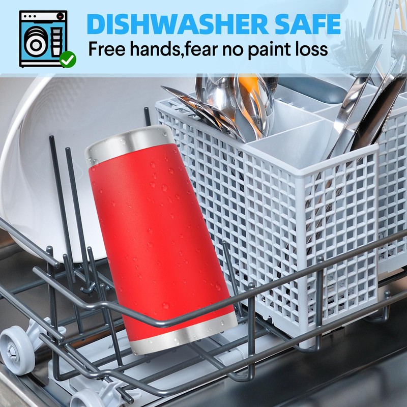 Volhoply Vaso de Acero Inoxidable de 20oz con Tapa y