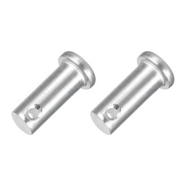 sourcing map 2Pcs 3/8" x 1" Single Hole Clevis Pins, 304 Stainless Steel Flat Head Clevis Pins Hitch Pin for Trailer Latch, Mechanics Repair, Furniture Installation, Industrial Equipment