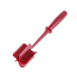 HEAVY DUTY 5 Blade Heat and Slip Resistant Meat Chopper Potato Masher Tool Kitchen Utensil for Beef Hamburger Smasher Cooking Tool - Black, Red or Green. (Red)