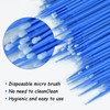 100 Microcepillos Aplicadores, Microcepillos Para Pestañas, Cepillos Desechables Para Extensiones