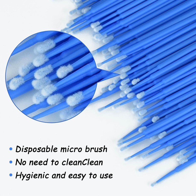 100 Microcepillos Aplicadores, Microcepillos Para Pestañas, Cepillos Desechables Para Extensiones