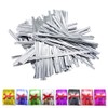 H-Laner Bread Bags Tie 400Pcs 4" Metallic Twist Ties (Silver)