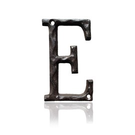 BetLight House Letters-5 Inch High Rustic Metal Iron Address Numbers & Letter, Letter E