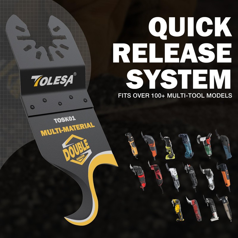 Oscillating Multi Tool Hook Knife Blade, 5 PCS Multitool Saw