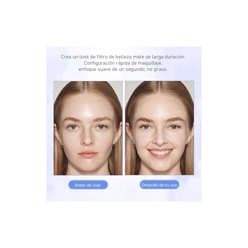 LUSCOR Polvos Compactos Maquillaje, Polvos mate, polvos compactos con control